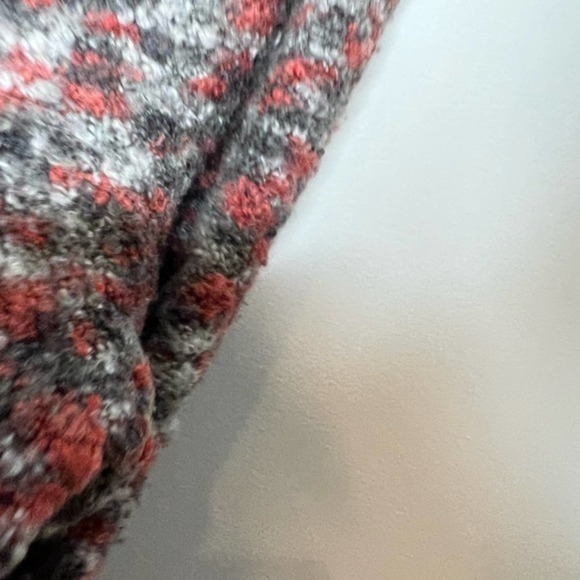 Woolrich Womens Cardigan Sweater Gray Red Marled Long Sleeve Mock Neck Med - Picture 7 of 10